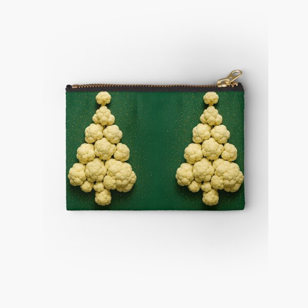 Item preview, Golden Cauliflower Christmas Tree – Festive Vegetable Holiday Illustration designed and sold by EmeraldeaDesign.