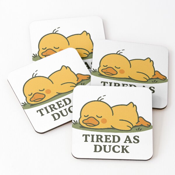 Item preview, Tired as Duck – Cute Sleeping Duck Funny Exhausted Quote Art designed and sold by Florarts.