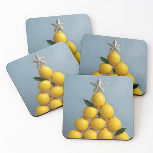Item preview, Lemon Christmas Tree – Triangular Citrus Holiday Illustration designed and sold by EmeraldeaDesign.
