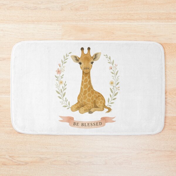 Item preview, Boho Baby Giraffe Print "Be Blessed" Watercolor Nursery Wall Art, Cottagecore Giraffe  designed and sold by MarketMavenGift.