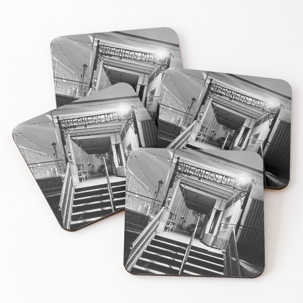 Item preview, Skegness Promenade Steps – Black and White Seaside Photography designed and sold by KentonDesignsUK.