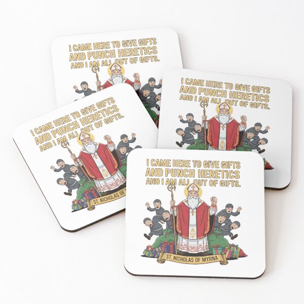 Item preview, I Came to Give Presents and Punch Heretics - Funny St. Nicholas Icon Christmas Gift designed and sold by One More T-shirt.