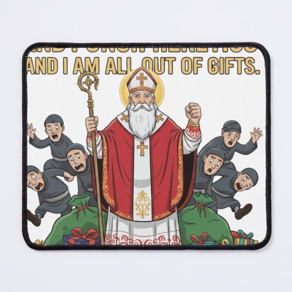 Item preview, I Came to Give Presents and Punch Heretics - Funny St. Nicholas Icon Christmas Gift designed and sold by One More T-shirt.