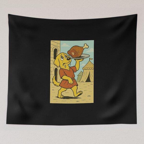 Item preview, Castlecore Pets: Labrador – Feast Bearing Castle Servant – Gift for Labrador Lovers • Retro Comics • Vintage Halftone designed and sold by JacobKAurumhead.