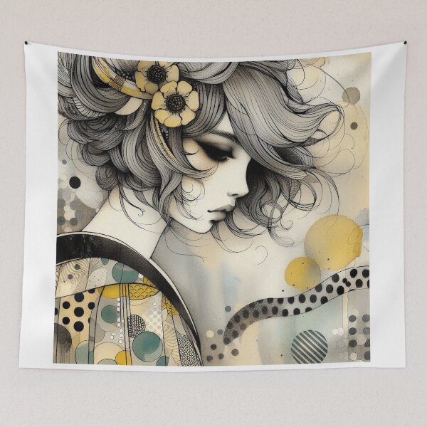 Item preview, Vintage Charm Girl designed and sold by Beyondnote-Art.