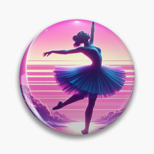 Item preview, Synthwave ballet dancer on clouds designed and sold by Boxing Kangaroo Retail Company.