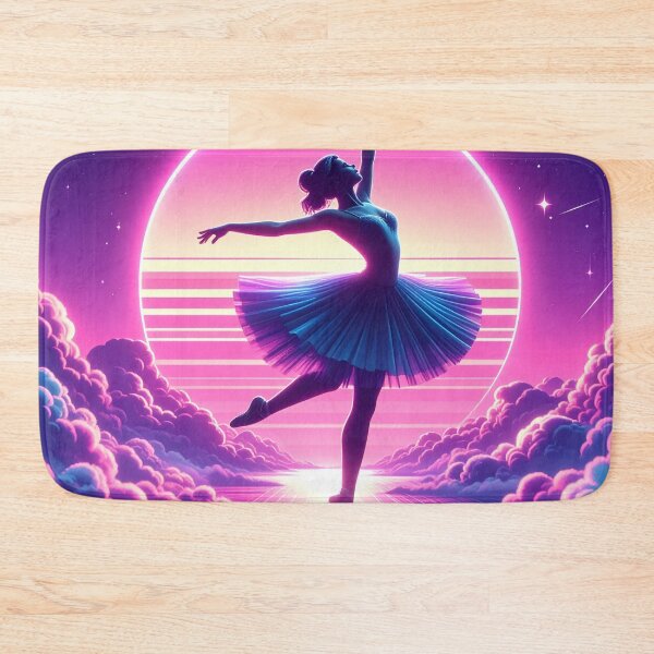 Item preview, Synthwave ballet dancer on clouds designed and sold by Boxing Kangaroo Retail Company.