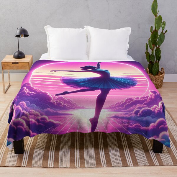 Item preview, Synthwave ballet dancer on clouds designed and sold by Boxing Kangaroo Retail Company.