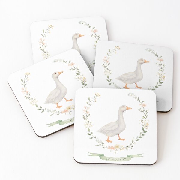 Item preview, Boho Goose Nursery Print "Be Honest" Watercolor Baby Animal Wall Art, Cottagecore designed and sold by MarketMavenGift.