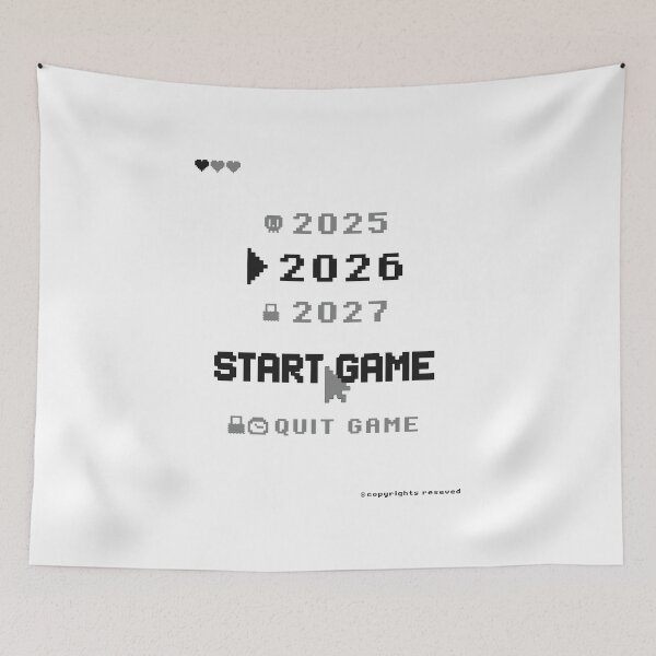 Item preview, New Year 2026 Loading - Funny 8-Bit Retro Video Game Menu designed and sold by Khater`s Designs.