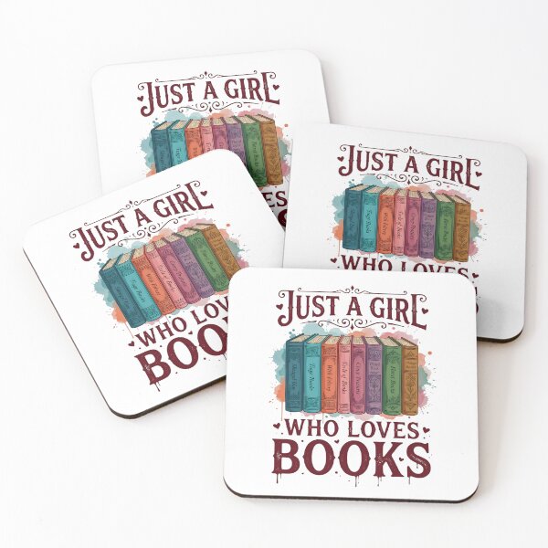 Item preview, Just A Girl Who Loves Books, Book Lover Gift, Cute Reading Bookshelf Graphic Tee for Women Bookworms designed and sold by saloui.