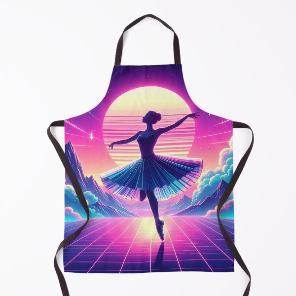 Item preview, Synthwave ballet dancer on clouds designed and sold by Boxing Kangaroo Retail Company.