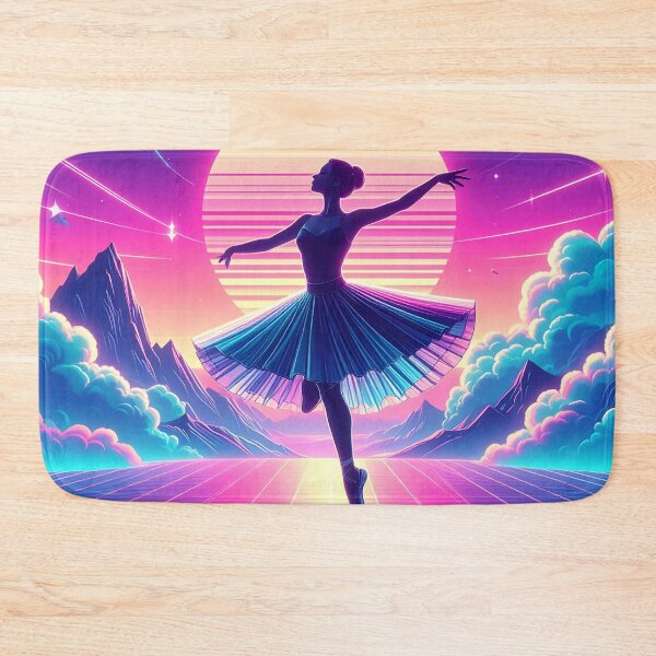 Item preview, Synthwave ballet dancer on clouds designed and sold by Boxing Kangaroo Retail Company.
