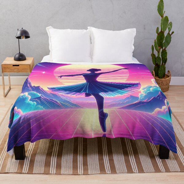 Item preview, Synthwave ballet dancer on clouds designed and sold by Boxing Kangaroo Retail Company.