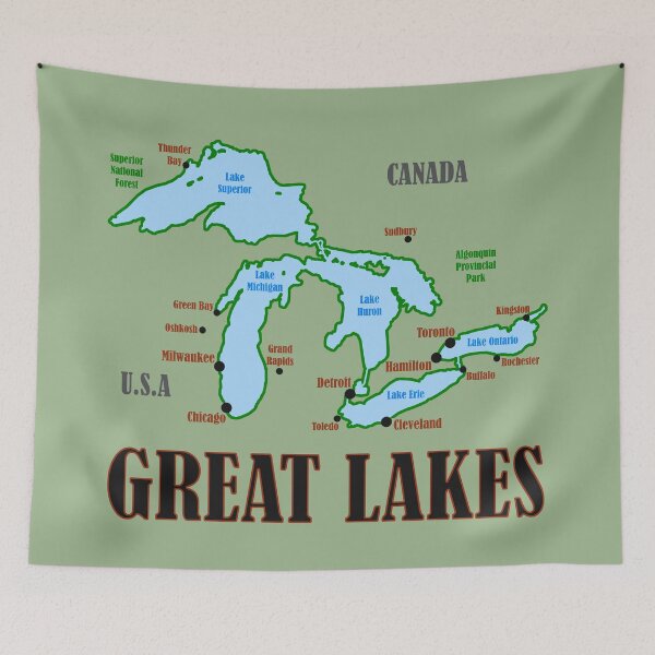 Item preview, Great Lakes Region Map designed and sold by Beery.