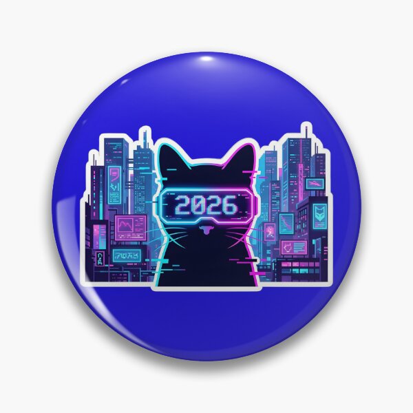 Artikelvorschau, Frohes Neues Jahr 2026 Cyberpunk Katze entworfen und verkauft von Abdeelol.