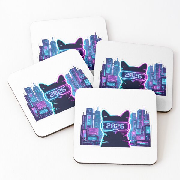 Item preview, Happy New Year 2026 Cyberpunk Cat designed and sold by Abdeelol.