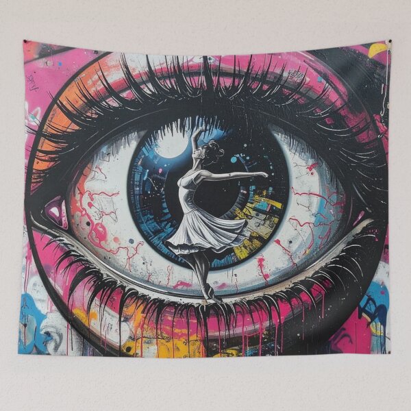 Item preview, Graffiti eye watching an urban dancer designed and sold by Boxing Kangaroo Retail Company.