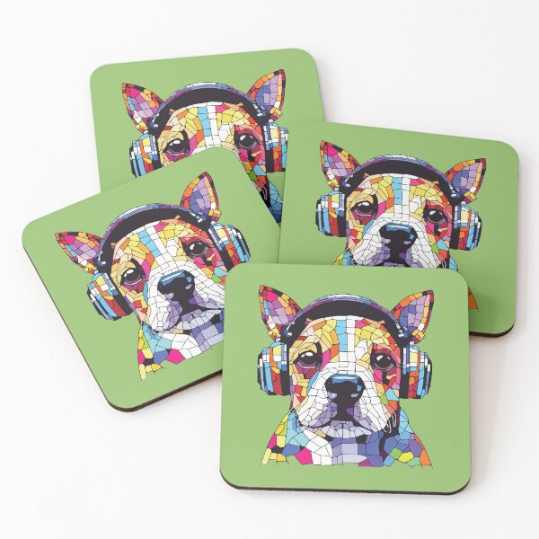 Item preview, cool bulldog mosaic designed and sold by designmari.
