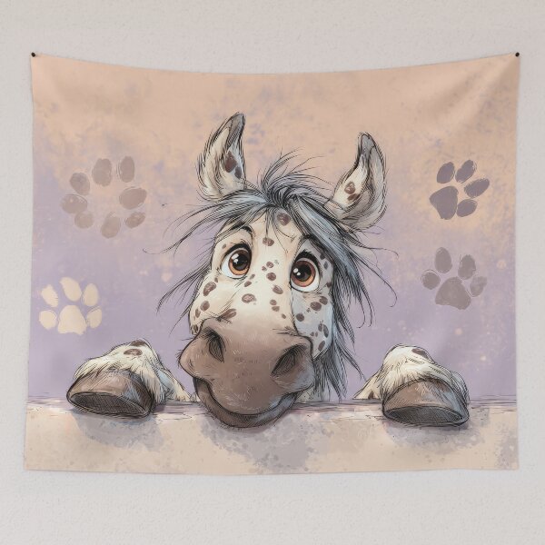 Item preview, Appaloosa Peeking over Wall 01 designed and sold by Elisabeth Lucas.
