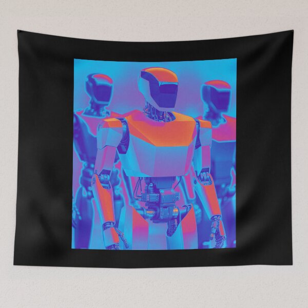 Item preview, humanoid robot art designed and sold by TEEJAMBOREE.