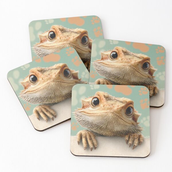 Item preview, Bearded Dragon Peeking over Wall 01 designed and sold by Elisabeth Lucas.