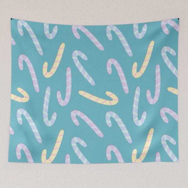 Item preview, Seamless pattern with cute pastel candy canes. Paper cut style Christmas background with sweet lollipops. designed and sold by NadiiArt.