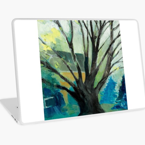 oil sketch of a suburban maple tree but I call it Worldly Tutor Laptop Skin