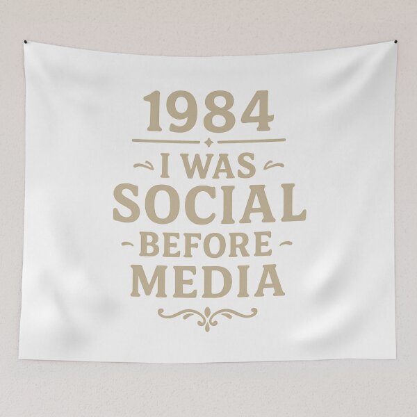 Item preview, Born in 1984 Social Before Media Vintage Quote designed and sold by Meandmyshop.