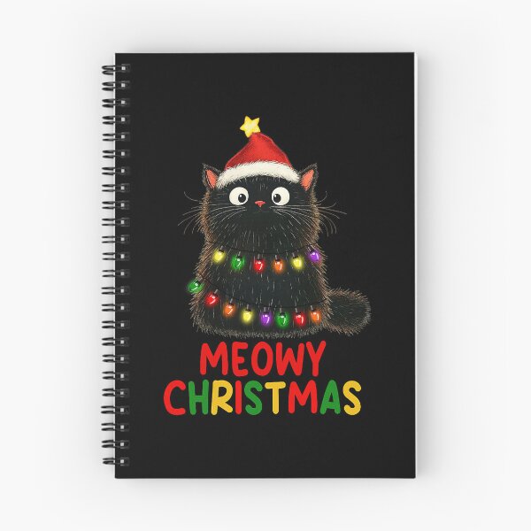 Item preview, Meowy Christmas Xmas Lights Black Cat Pajamas Family Funny Cat Owner designed and sold by jakaun.