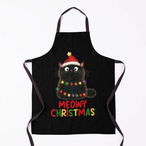 Item preview, Meowy Christmas Xmas Lights Black Cat Pajamas Family Funny Cat Owner designed and sold by jakaun.