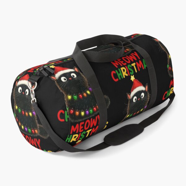Item preview, Meowy Christmas Xmas Lights Black Cat Pajamas Family Funny Cat Owner designed and sold by jakaun.