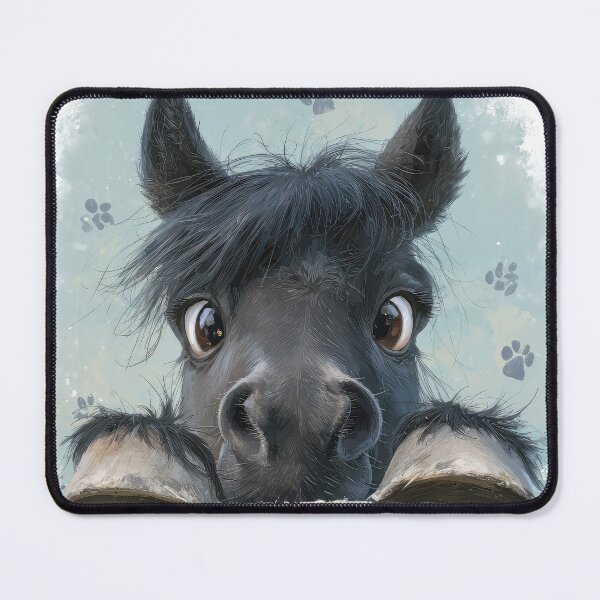 Item preview, Friesian Horse Peeking over Wall 01 designed and sold by Elisabeth Lucas.