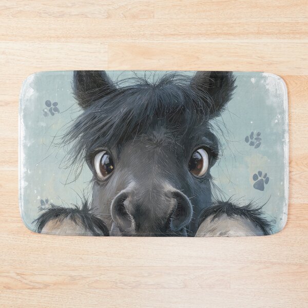 Item preview, Friesian Horse Peeking over Wall 01 designed and sold by Elisabeth Lucas.