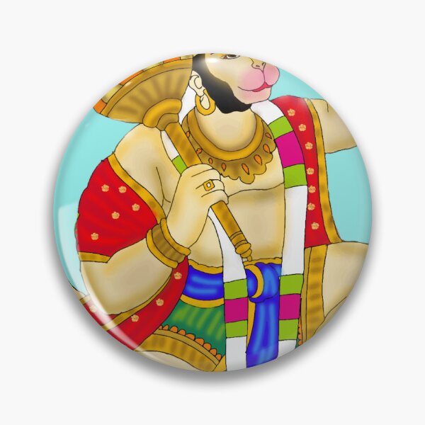 Item preview, Lord Hanuman Design – Powerful Hindu Deity Illustration designed and sold by Harshit_Digital_Arts.