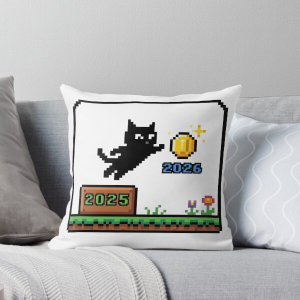 Item preview, Happy New Year 2026 Pixel Cat - Gold Coin Gamer designed and sold by Abdeelol.