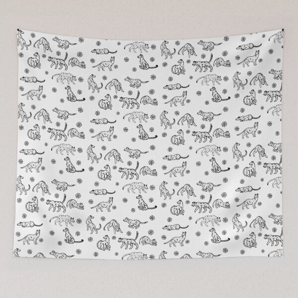 Item preview, Daisies and Leopards (b&w) designed and sold by Salty Lane’s Road.