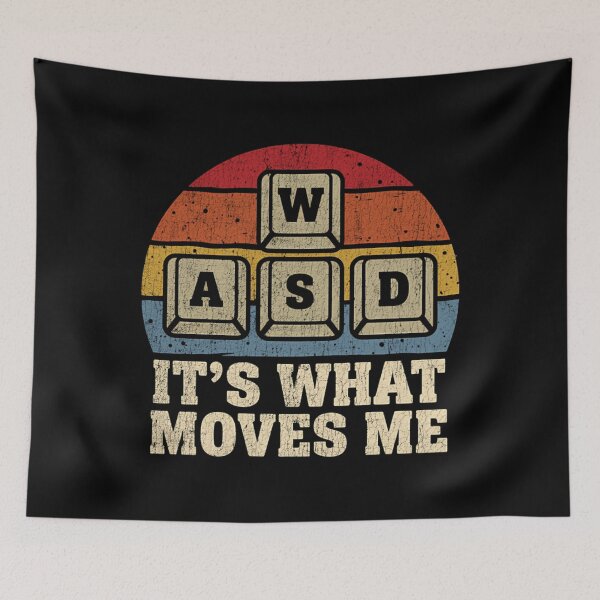 Item preview, Retro WASD PC Gaming It's What Moves Me Funny Gamer designed and sold by Mason-Pride.