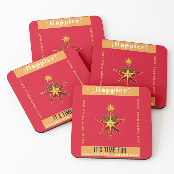Item preview, Happier It's time for celebrate Christmas – Celebrate Love, Food & Chill Out designed and sold by Substance_life.