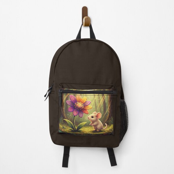 Item preview, cute mouse with a big colorful flower designed and sold by Nikoleta Vukovic.