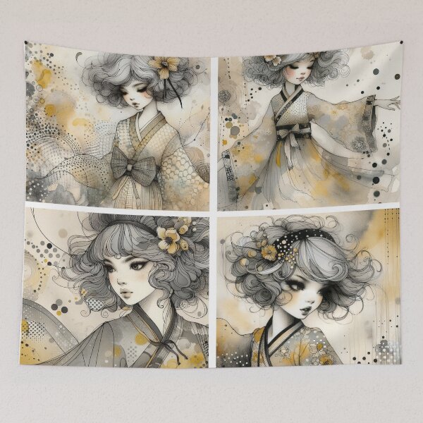 Item preview, Vintage Charm Girl designed and sold by Beyondnote-Art.