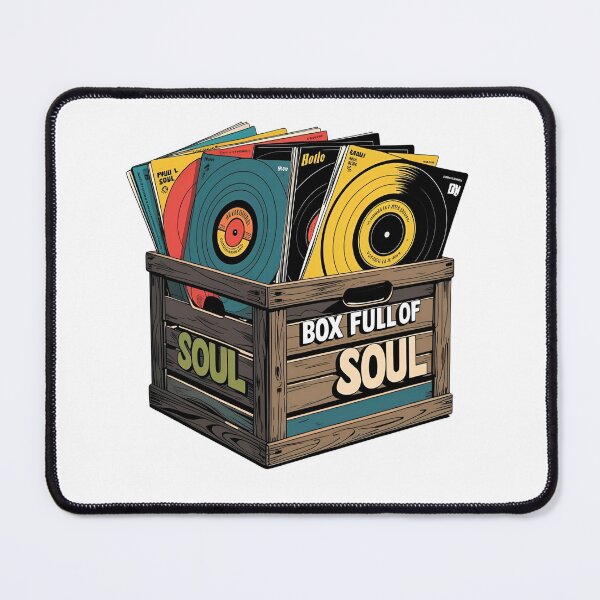 Item preview, Box Full of Soul – Vinyl Record Crate Music Design designed and sold by KentonDesignsUK.