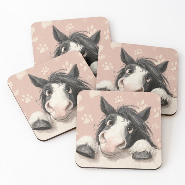 Item preview, Gypsy Vanner Peeking over Wall 01 designed and sold by Elisabeth Lucas.