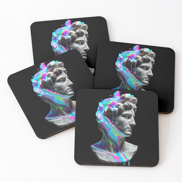 Item preview, Psychedelic Greek Bust – Digital Glitch Art designed and sold by str33ty.ltd.