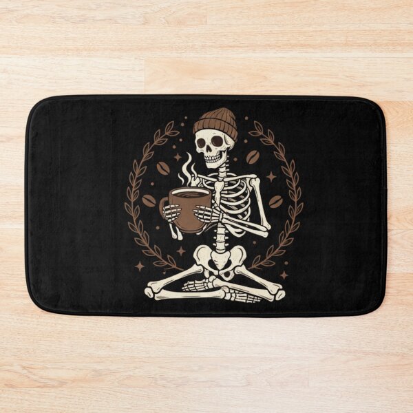 Item preview, Skeleton Drinking Coffee in Lotus Pose designed and sold by GALLERYCREATOR.