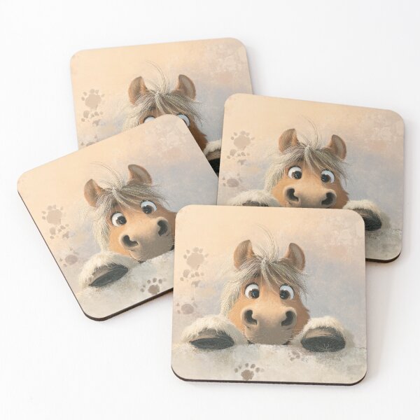 Item preview, Haflinger Horse Peeking over Wall 01 designed and sold by Elisabeth Lucas.