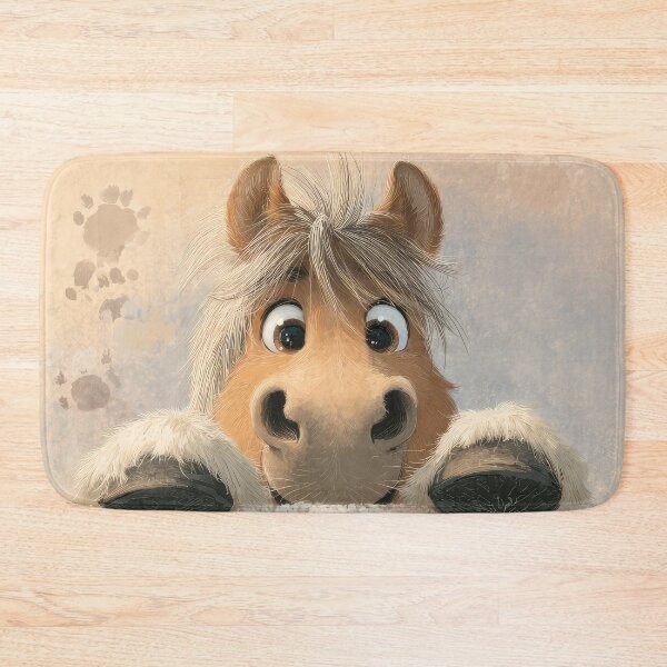 Item preview, Haflinger Horse Peeking over Wall 01 designed and sold by Elisabeth Lucas.