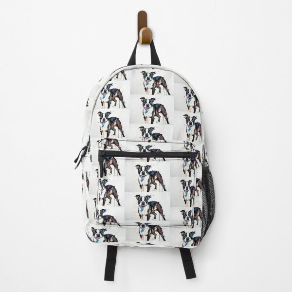 Item preview, Colorful Abstract Boston Terrier designed and sold by ChrisButler.