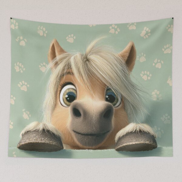 Item preview, Palomino Peeking over Wall 01 designed and sold by Elisabeth Lucas.