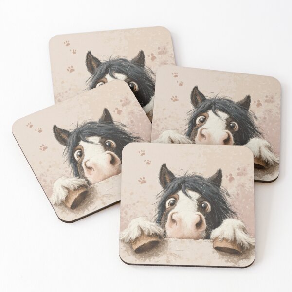 Item preview, Shire Horse Peeking over Wall 01 designed and sold by Elisabeth Lucas.